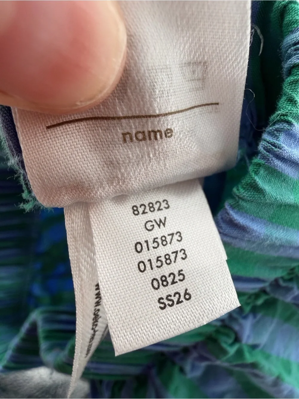 Hanna Andersson Poplin Parachute Pants Green Blue Striped Stripes Girls Kids 8